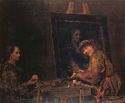 Arent De Gelder Self-Portrait Painting an Old Woman oil painting artist